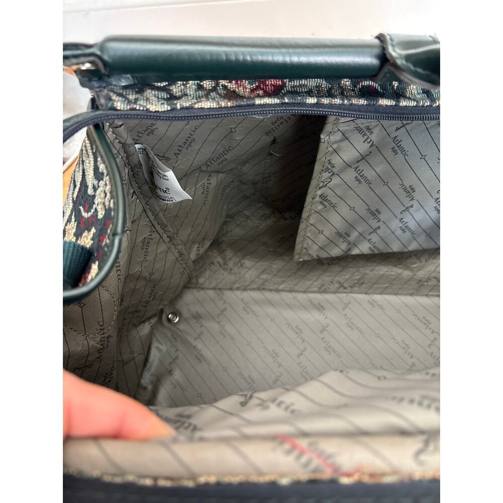 Atlantic Vintage Floral Tapestry Rolling Garment Bag Carry Suiter Travel Luggage - Picture 6 of 16